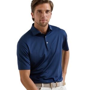 Peter Millar Summer Comfort Polo Men’s XXL Blue Short Sleeve Performance Shirt
